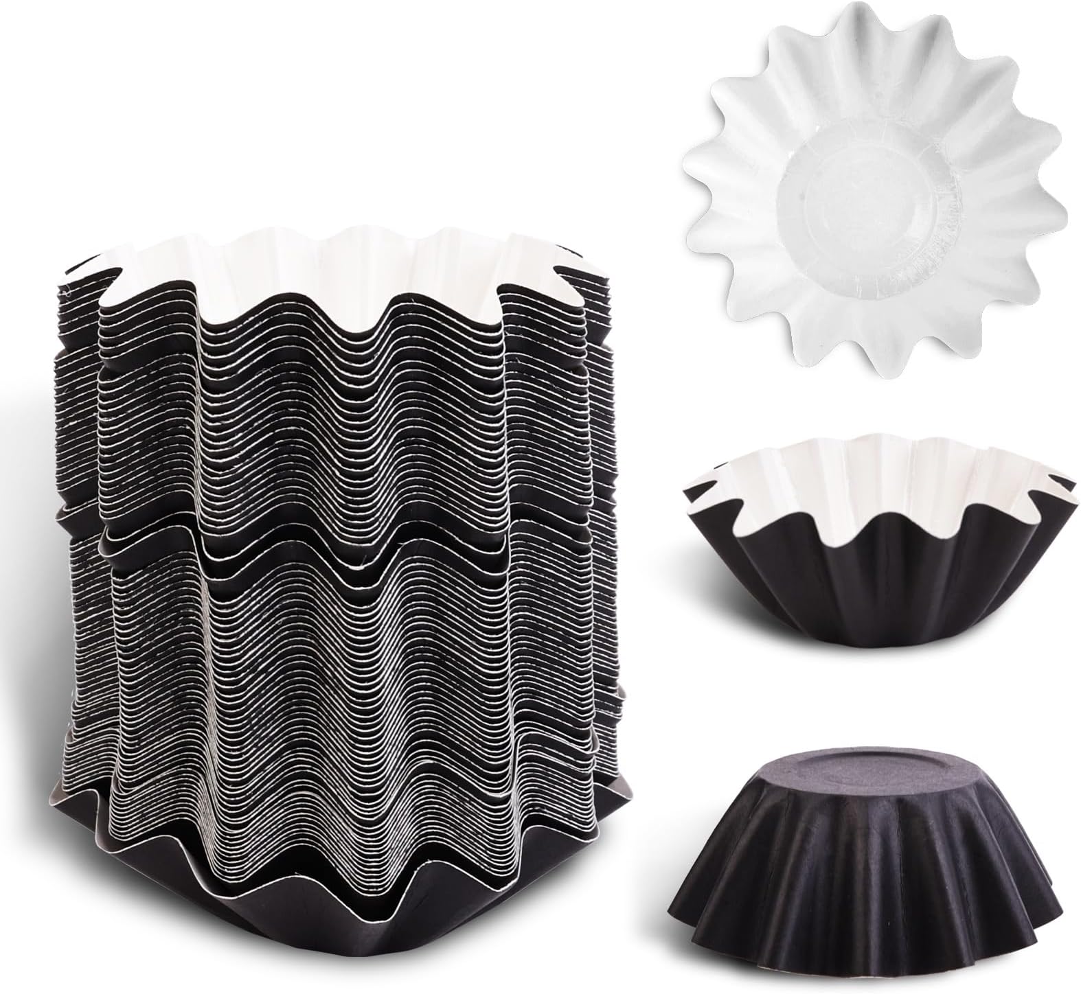 Wax Melt Warmer Liners - Reusable Wax Liners for Scented Wax, Electric Wax Warmers, Plug-in Warmers and Candle Warmers, Leakproof Wax Trays - Black (Pack of 50)