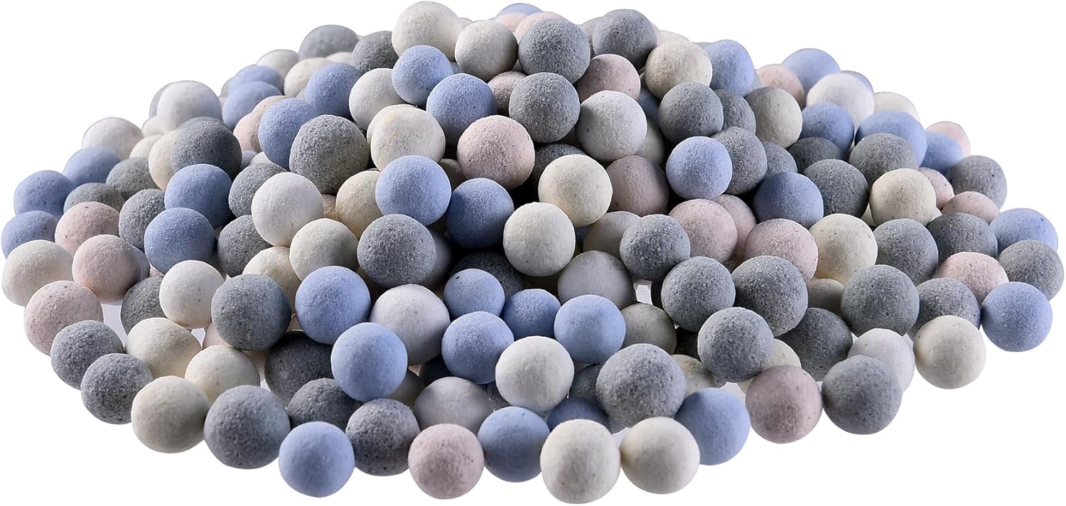 JIHAQUA Aquarium Ceramic Filter Media Bio Filter Rings, Bio Ceramic Ball for Freshwater,Marine Fish Tank,Canister Filter,Koi Pond (Color, 12 Lbs)