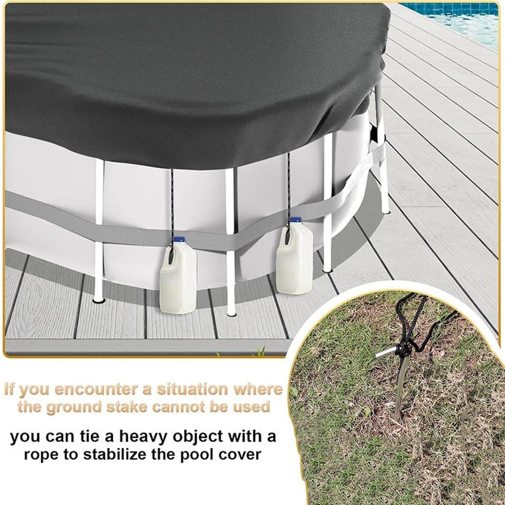 Bâche de Piscine Rectangulaire avec Piscine Hors Sol, pour Piscine Résistante Au Froid et Aux UV, Anti-poussière(8 * 14ft (244 * 427cm))