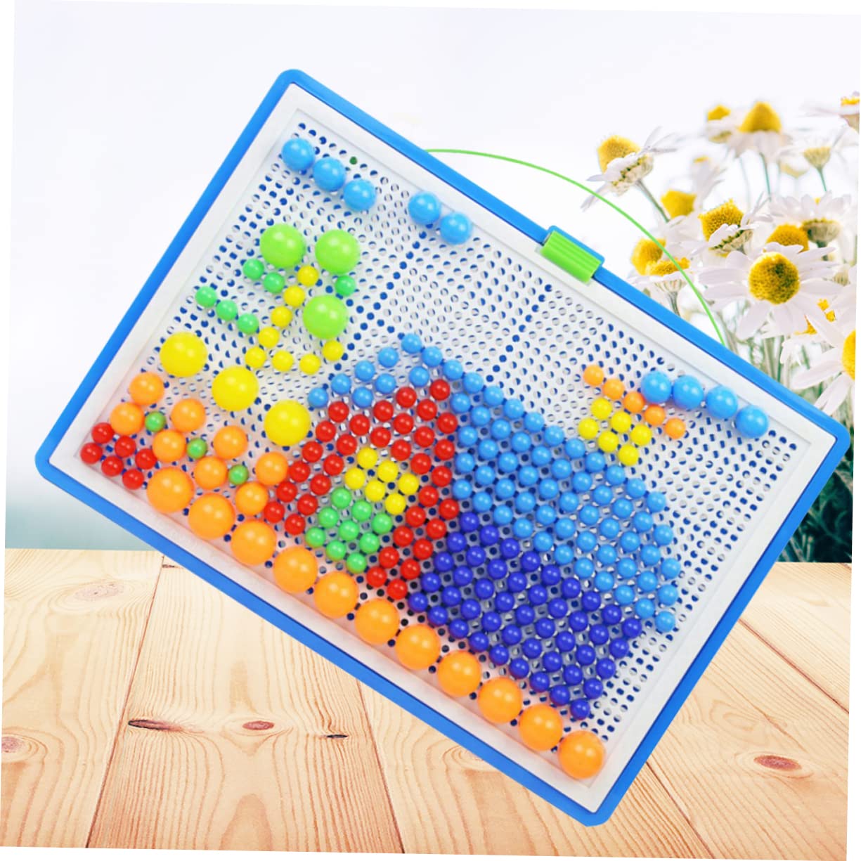 Alasum Creative Diy Mushroom Nail Pegboard Puzzle Game Set 10.83X7.48X1.18 Inch Educational Toy for Kids Early Childhood Learning Hand-Eye Coordination and Creativity Development - Image 3