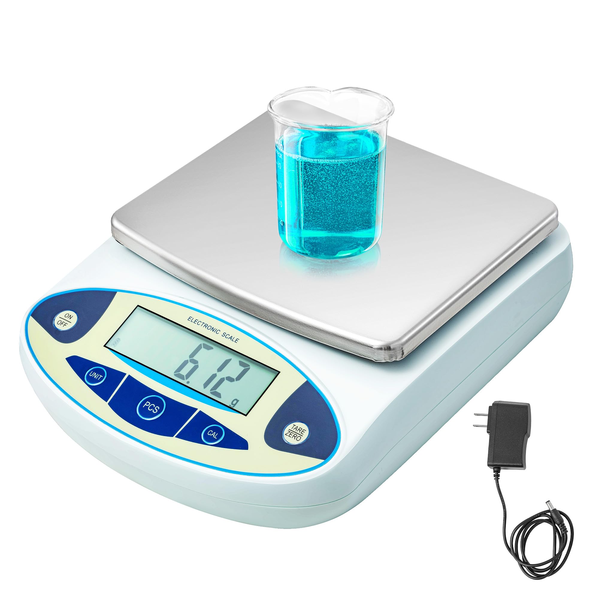 Lab Scale 5000g x 0.01g Digital Precision Analytical Balance- Gram Scale 10mg High Precision with 11 Unit Conversion Electronic Balance Digital