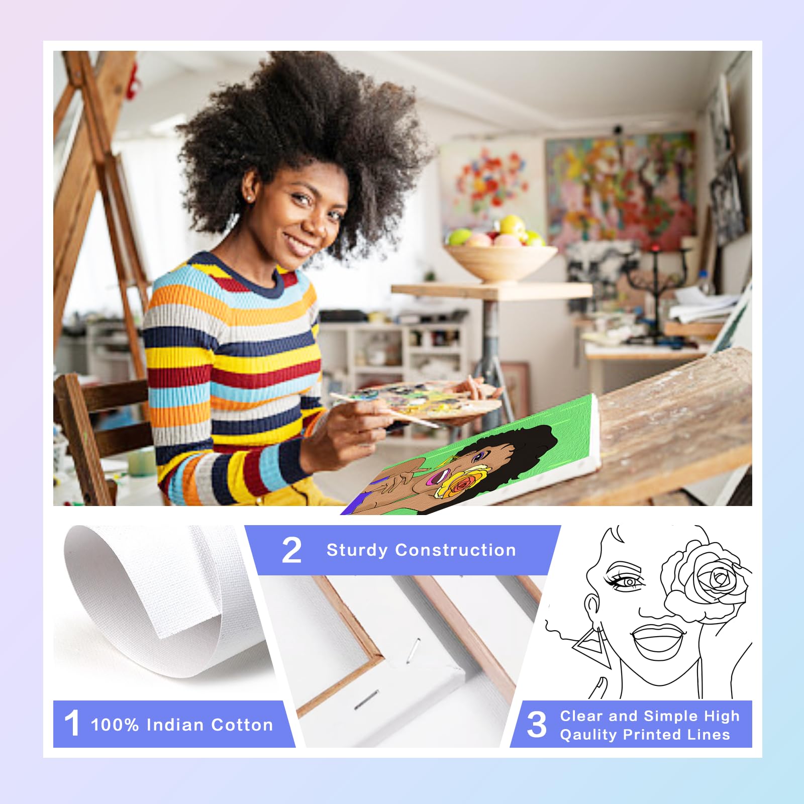 Ynedin 10 Pack 8 * 10 Pre Drawn for Painting for Adults Kits, Sip and Paint Party Supplies,Painting Canvas for Adults Outdoor Parties Gifts, Sip and Paint Canvas Pre Drawn for Adults Date Night.