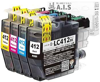 Amazon.co.jp: ブラザー用 LC412 4色セット LC412-4PK 純正と
