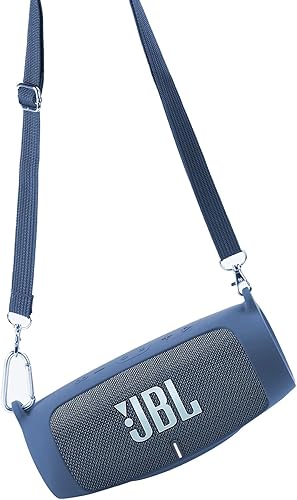 Miniatura 29 de co2CREA Funda de silicona para altavoz Bluetooth portátil impermeable JBL Charge 5, funda suave de viaje portátil con correa para el hombro, funda