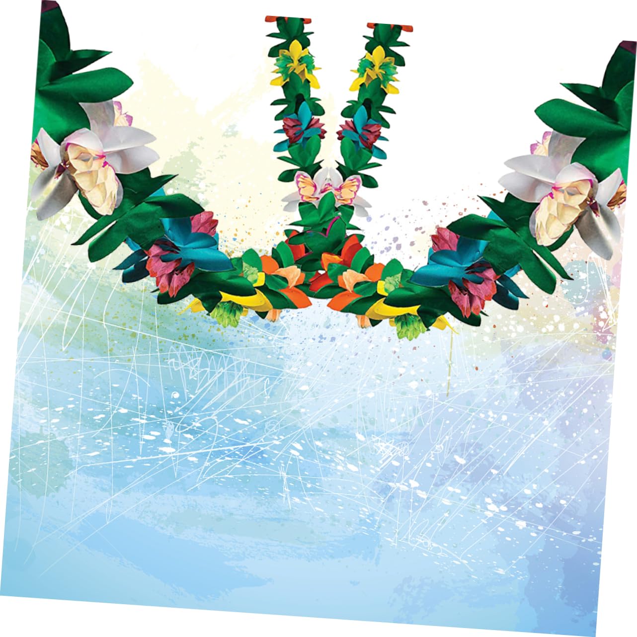 PRETYZOOM 6 Stk Party-Banner Blumenbanner Luau- -Banner hawaiianisches Partybanner Blumendekoration hawaiianische Partydeko hawaiianische papiergirlande hawaiisch Papierbanner