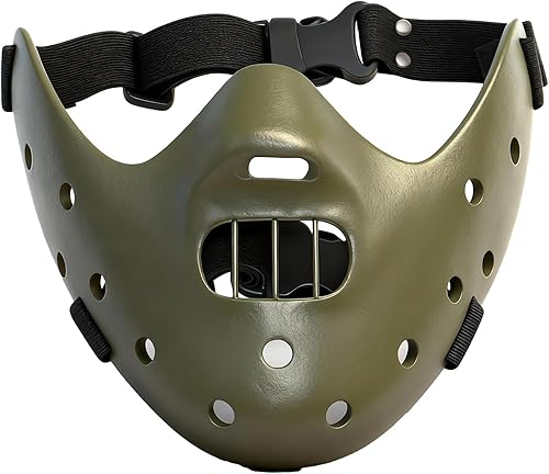 nezababy Hannibal Lecter Máscara Cosplay El Silencio de los Corderos Media Cara Asesino de Resina