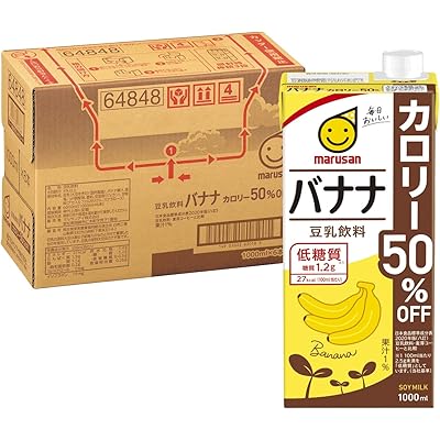 マルサン 豆乳飲料バナナ カロリー50%オフ 1L×6本