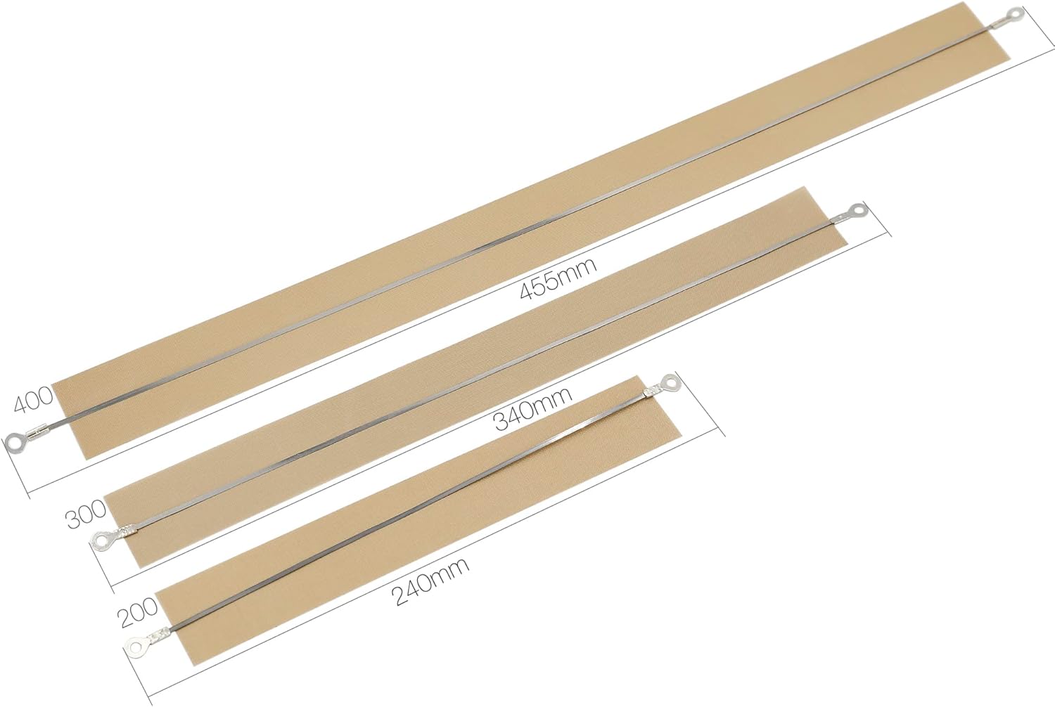 10pcs 200mm/300mm/400mm Impulse Sealer Heat Wire Element Strip For Sealing Machine (400mm)