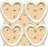 35” Hollow Heart Foil Balloons 4pcs with 16 Pre-Tied Ribbon Bows & Adhesive Dots | for Baby Showers, Bridal Showers, Bachelorette Parties Wedding, Photo Props Cream white Balloons & Pre-Tied Bow