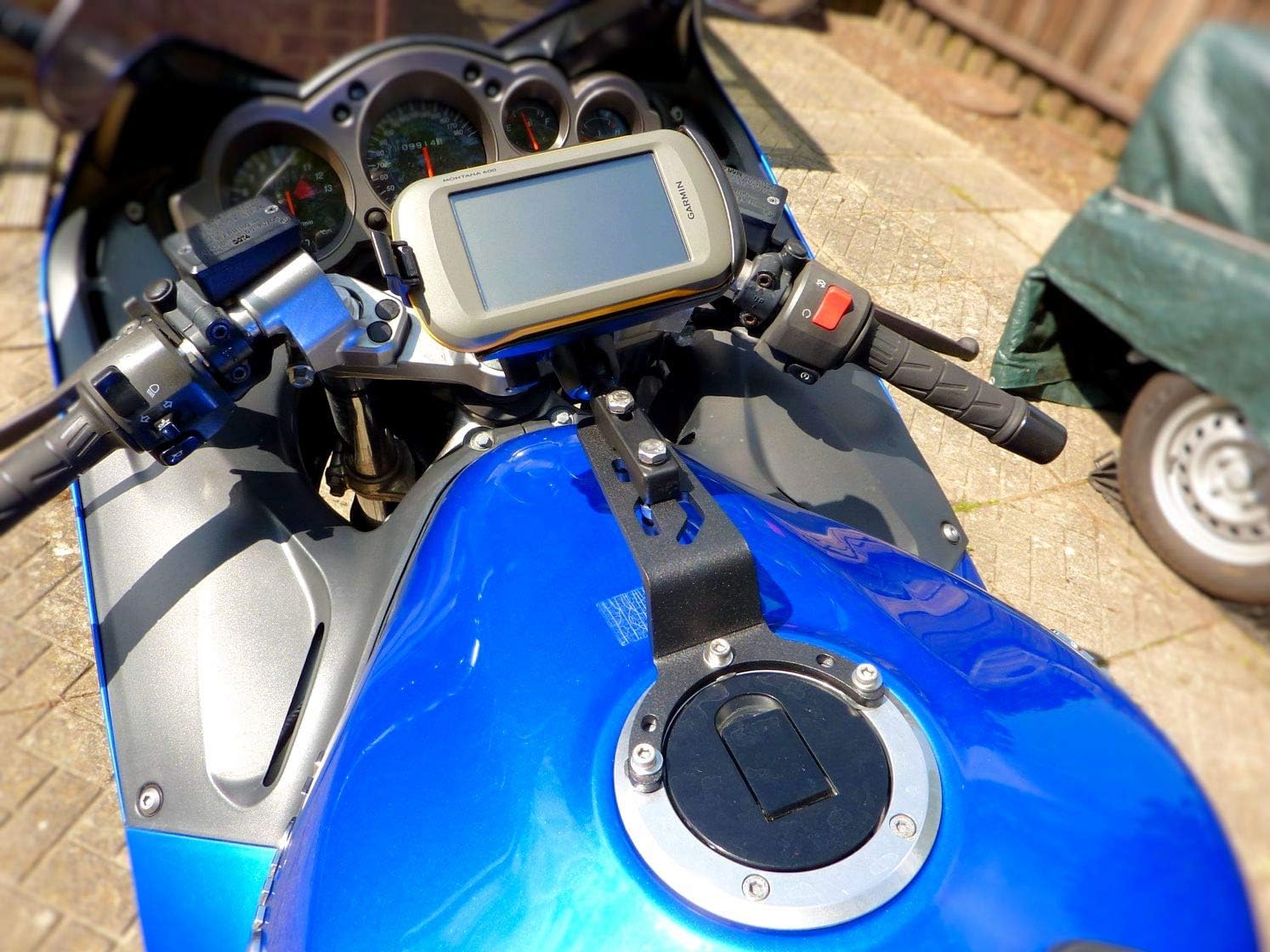 Camera/GoPro/GPS/Radar Mount Compatible with Kawasaki Fuel Tank Gas Cap