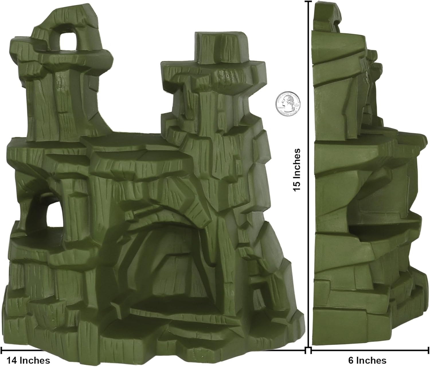 TimMee Battle Mountain Scenery - OD Green Figure Display & Play Terrain US Made