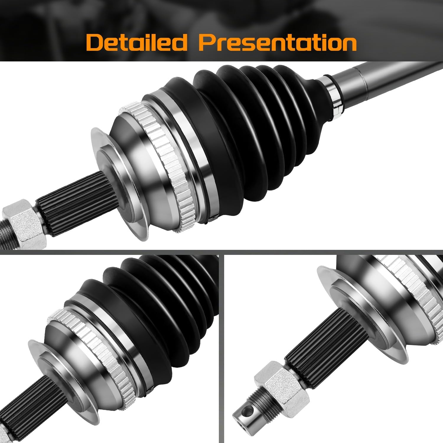 Front CV Axle Shaft Assembly Fit for Chrysler Town & Country 1996-2007, for Chrysler Dodge Plymouth Caravan & Grand Caravan Voyager, Driver & Passenger Side 60-3108 66-3109