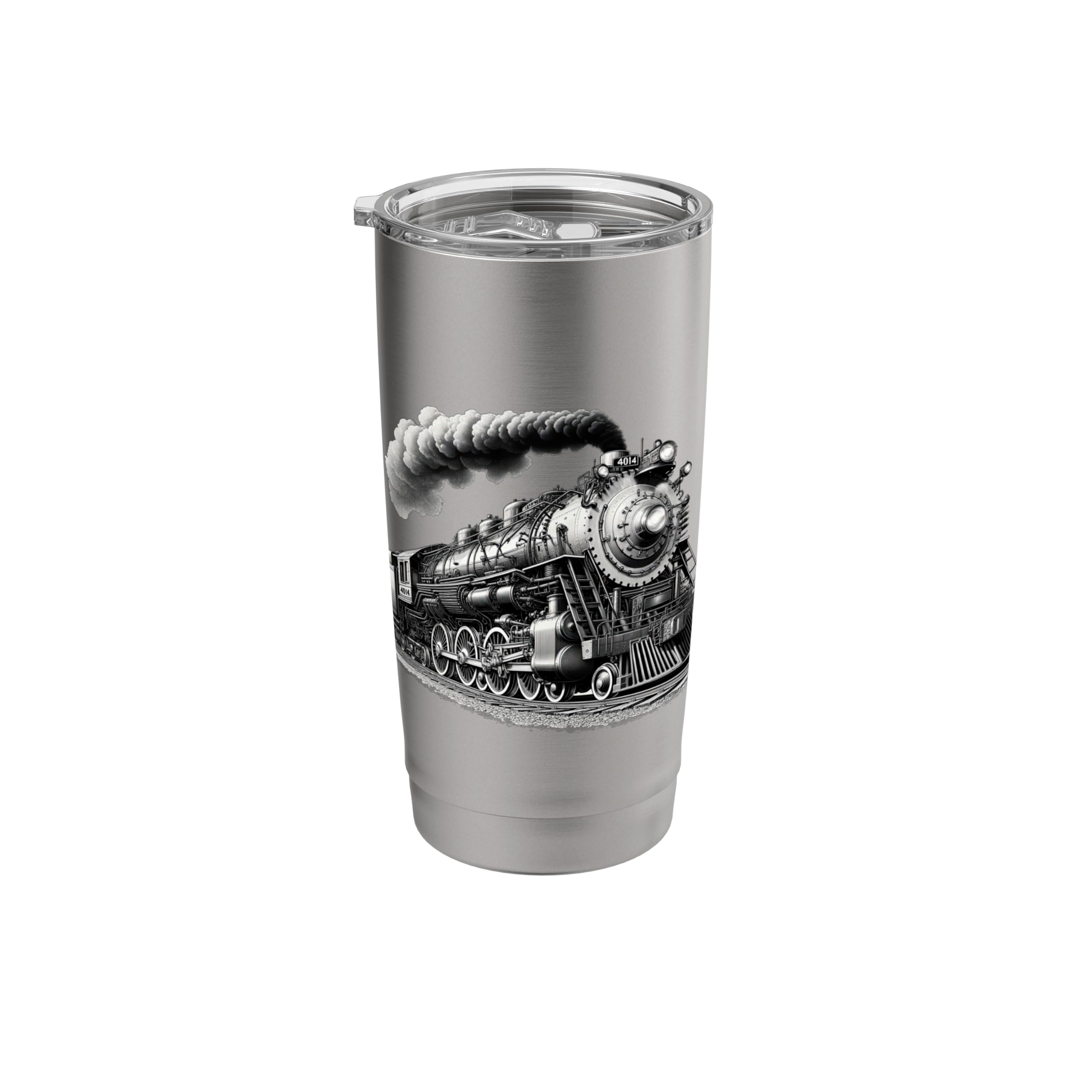 Steam Locomotive Train Vintage 1940s Style Engine Railroad Stainless Steel Insulated Tumbler