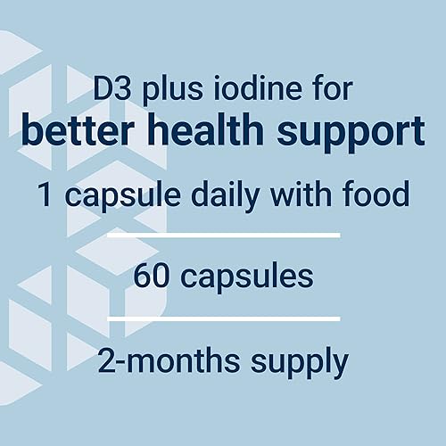 Miniatura 5 de Life Extension Vitamin D3 with Sea-Iodine™, 125 mcg (5000 IU) – Immune Support, Bone Health, Thyroid Health – 1 Daily, Gluten-Free, Non-GMO – 60