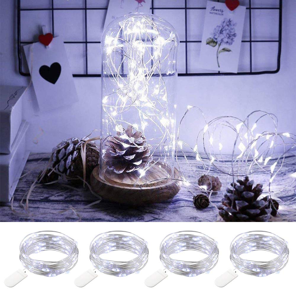 Guirlande Lumineuse LED Extérieur 3m - 30 LEDs, Alimentation Piles, étanche, Toucher