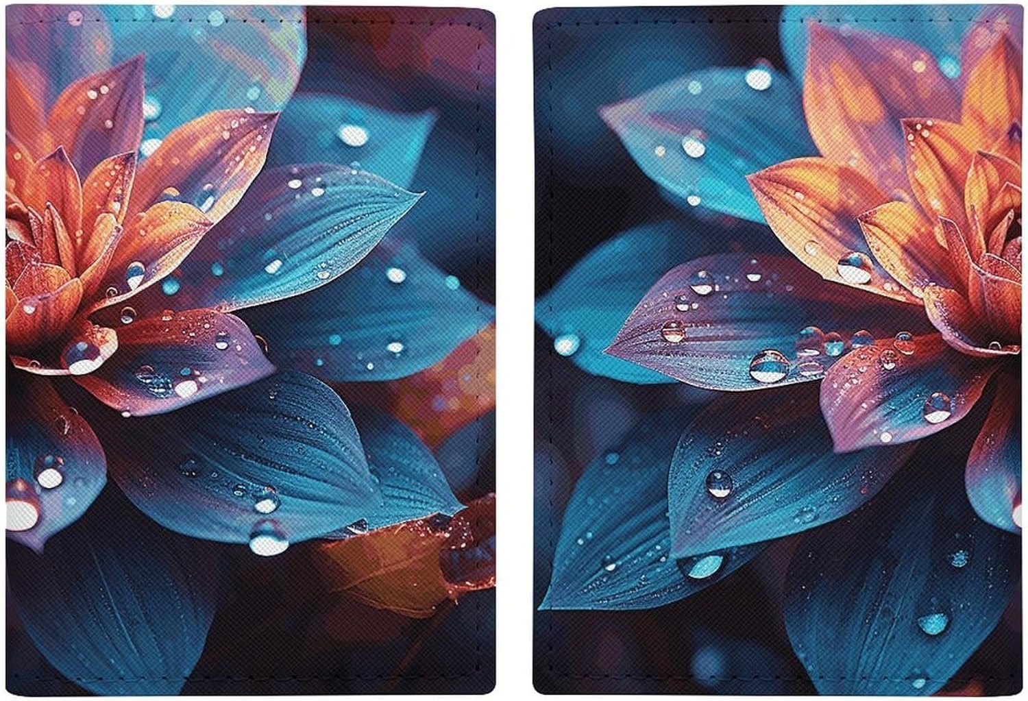 Beautiful Color Flower Passport Holder Portable Passports Cover with Card Slot Passports Protector Passport Wallet
