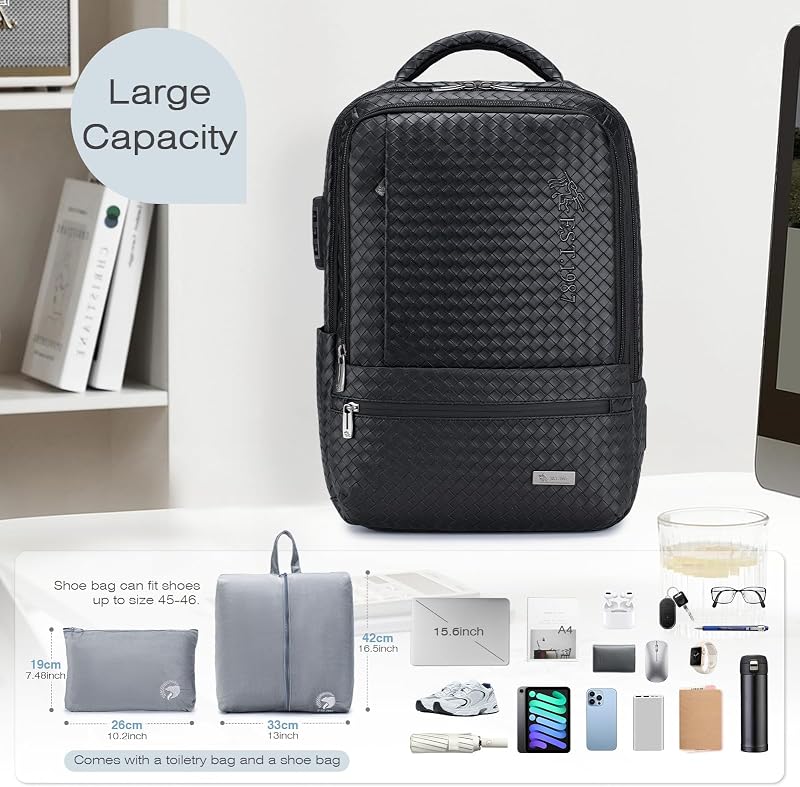 SPAHER 40x30x15cm Utazó Hátizsák Laptop Rekesszel Vízálló Üzleti Iskolatáska Szürke