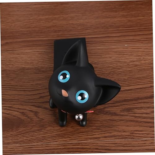 Miniatura 4 de Ciieeo Tope de puerta de animal para puerta, alarma de cuña para puerta, tapón de puerta de gato negro, limitador de enchufe de puerta, sin