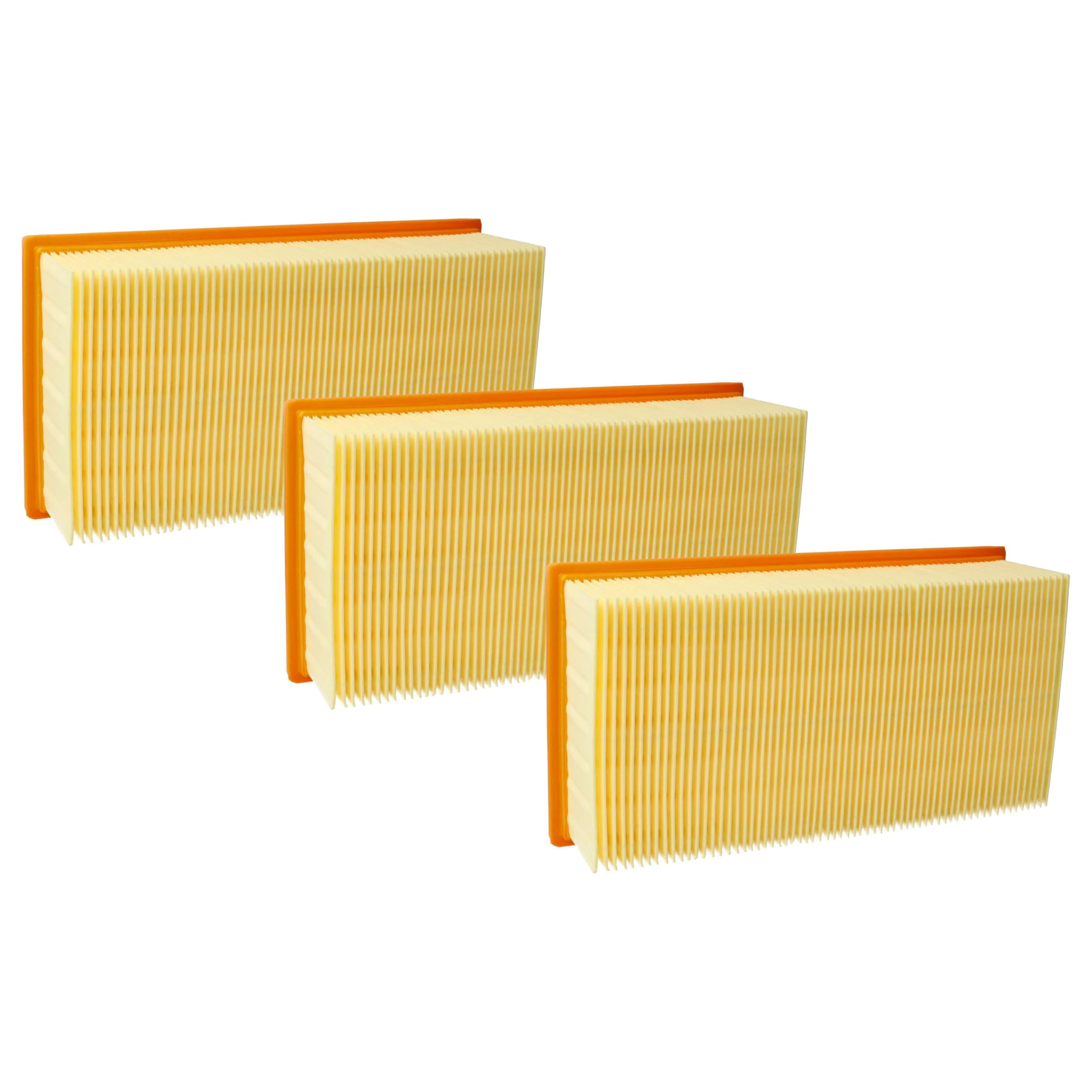 vhbw 3x filtro a pieghe piatte L - M sostituisce Kärcher 6.904-156.0, 6.904-068.0 per aspirapolvere - Elemento filtrante