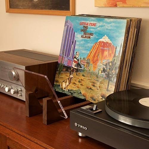 Miniatura 2 de Estante para guardar discos de vinilo Kaiu Vinyl Record Storage, soporte de madera maciza con acrilico transparente, diseño de primera calidad