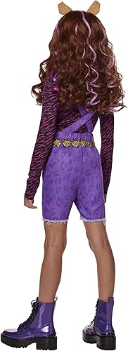 Miniatura 2 de Spirit Halloween Monster High Disfraz de lobo Clawdeen para niños, con licencia oficial, cosplay de hombre lobo, disfraz de grupo