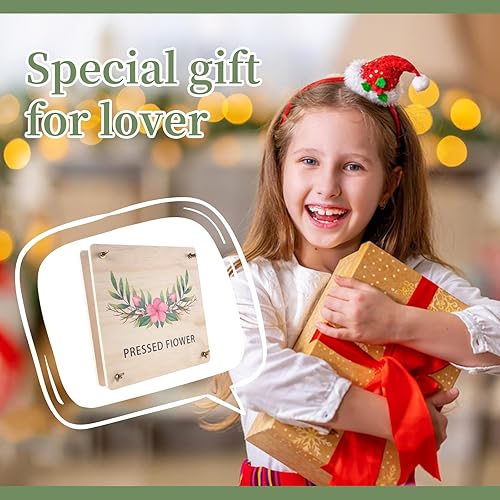 Miniatura 7 de MIDZH Prensa de flores extra grande, 10.8 x 10.8 pulgadas, kit de prensado de flores de madera de 4 capas, kit de preservación de plantas de flores
