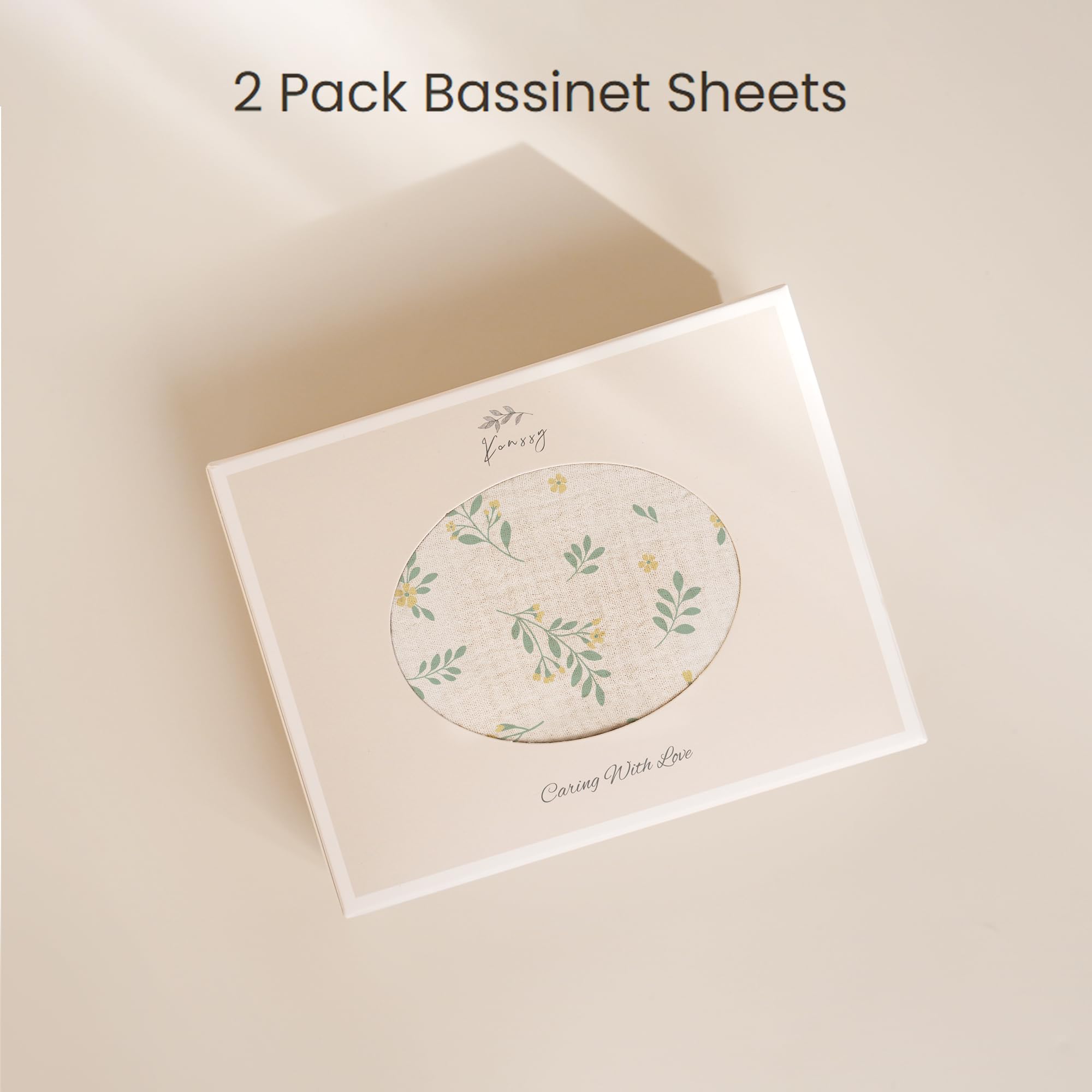Konssy Paquete de 2 fundas de muselina para cambiadores de pañales para bebés, niñas y niños, 100% algodón, juego de fundas para cambiador de pañales, sábanas suaves (hojas, verde)