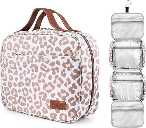 Miniatura 2 de GEARONIC Neceser de viaje organizador de viaje con gancho para colgar, bolsa de cosméticos de maquillaje resistente al agua, estuche de viaje para