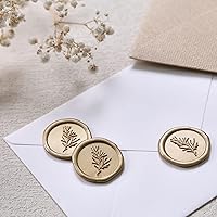 Vista 3 de UNIQOOO Pegatinas de Sello de Cera - Pegatinas de Sello de Sobre para Invitación de Boda de Romero, 100 Piezas de Pegatinas Metálicas Autoadhesivas