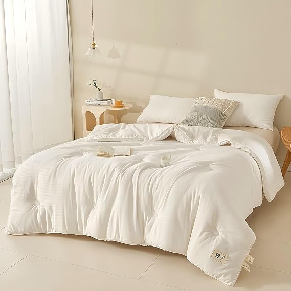 Grade a Soft Quilts are Filled cottonseed Protein and Soy Fiber. Soft and Breathable, with a Moderate Thickness. Four Seasons (68 x 86 /86 x 95). (Winter, 68 x 86)