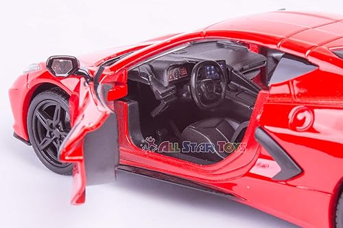 Miniatura 8 de Motormax 79360 Chevrolet Corvette C8 Stingray Red Timeless Legends 1/24 Modelo de automóvil fundido a troquel 2020