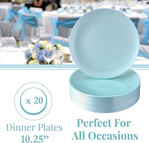 Miniatura 10 de SILVER SPOONS Platos de ensalada de plástico desechables de diseño moderno para fiestas (10 unidades) Juego de vajilla desechable resistente de 9