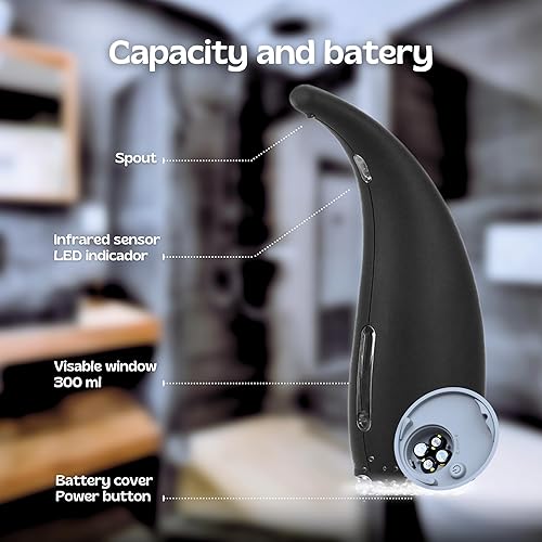 Miniatura 3 de Generic Dispensador automático de jabón por inducción (aceite de goma negro)