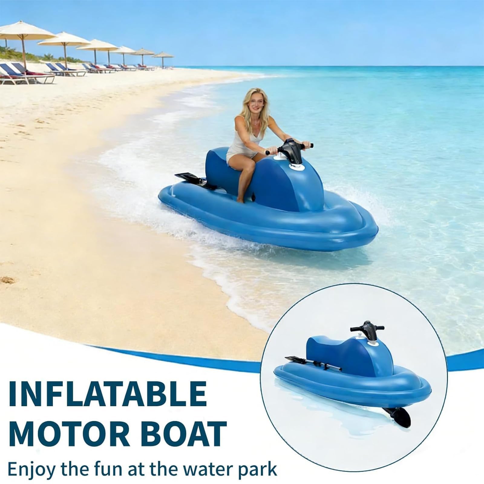 Barca Gonfiabile Motorizzata 500W/700W 16A con Motore Brushless 700W | Design Pieghevole con Propulsore Rimovibile, Pagaia e Kit Riparazione per Famiglie, Coppie e Vacanze Estive