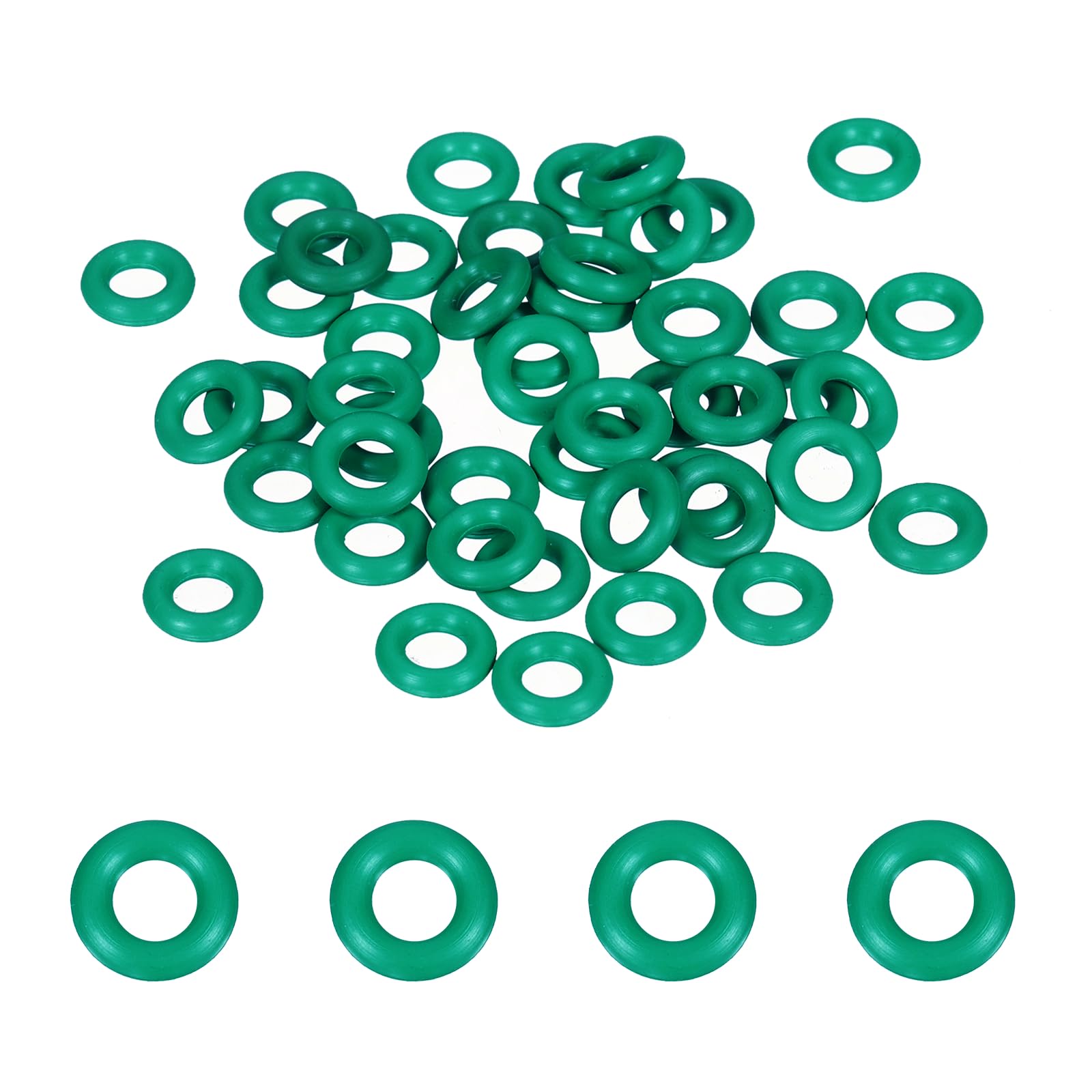 PATIKIL 50 Pcs Fluorine Rubber O-Rings 10mm OD 6mm ID 2mm Width Metric Round Sealing O Ring Seal Gasket for Machinery Industrial Engines Plumbing Faucet Hose Automotive