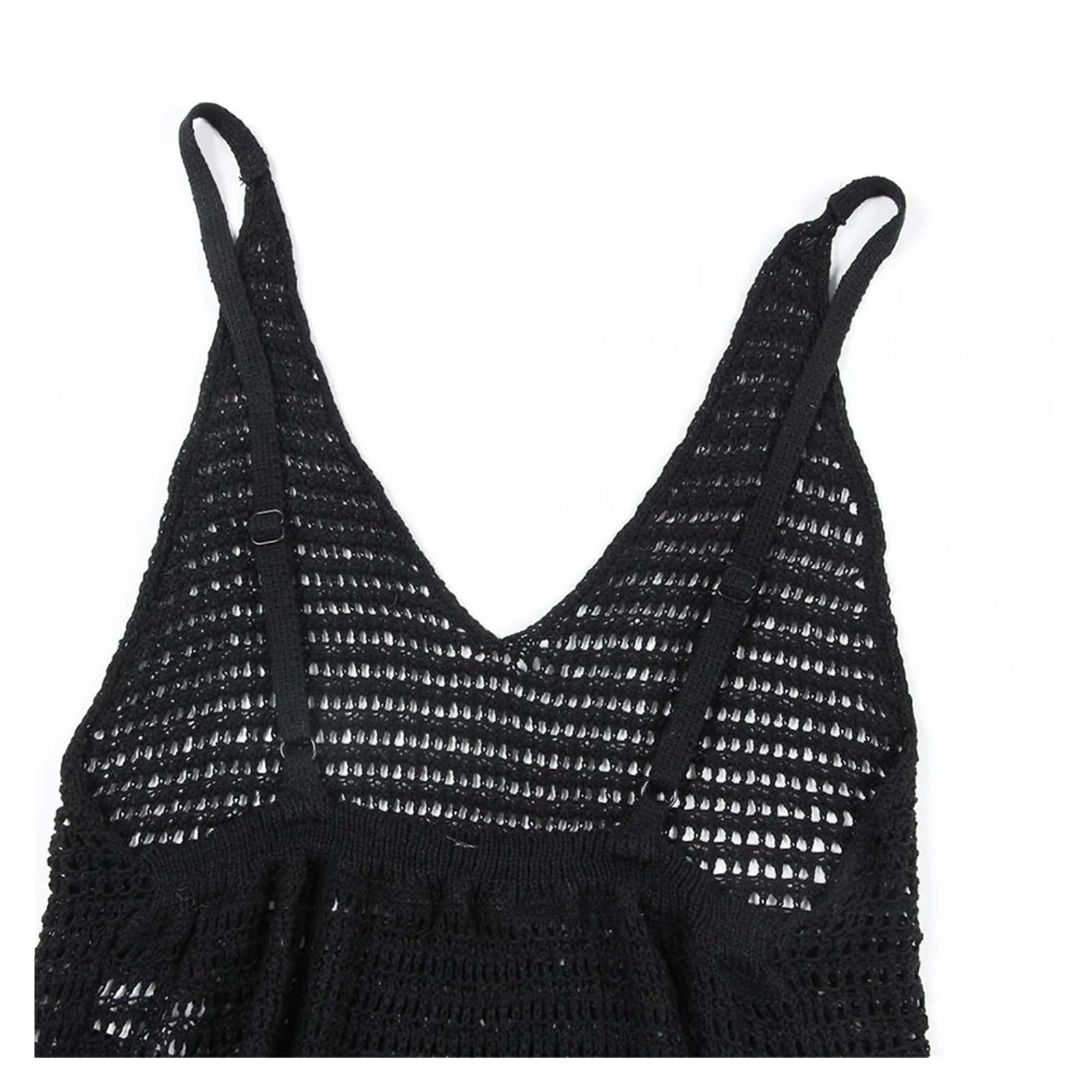 Prendas para cubrir el bañador, Bikini con flecos y borlas for mujer, Túnica de playa de ganchillo, multicolor, S-XL
