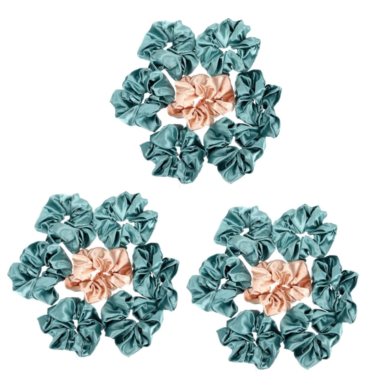 Didiseaon Juego De 3 Coleteros De Seda Para Dama De Honor Para Boda Para Niñas Para Coletas Moños Semirecogidos 7 Unidades X 3