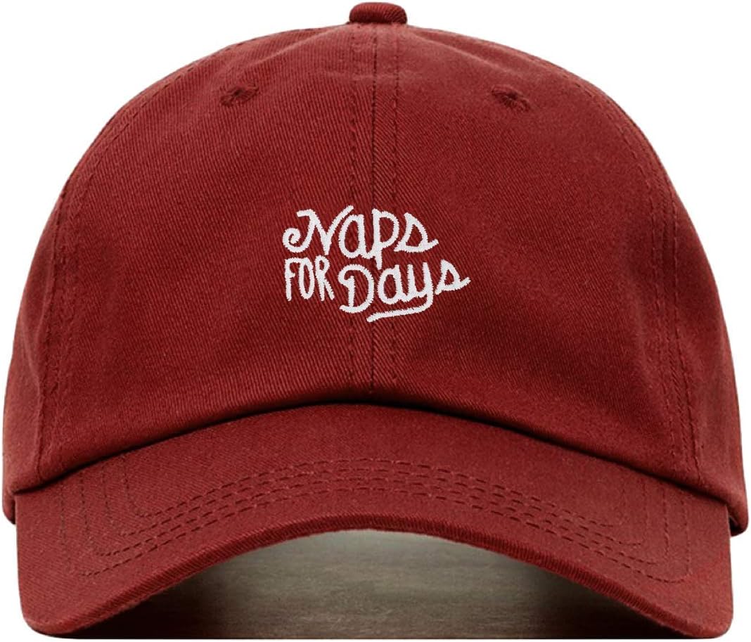 Naps for Days Baseball Hat, Embroidered Dad Cap, Unstructured Soft Cotton, Adjustable Strap Back (Multiple Colors)