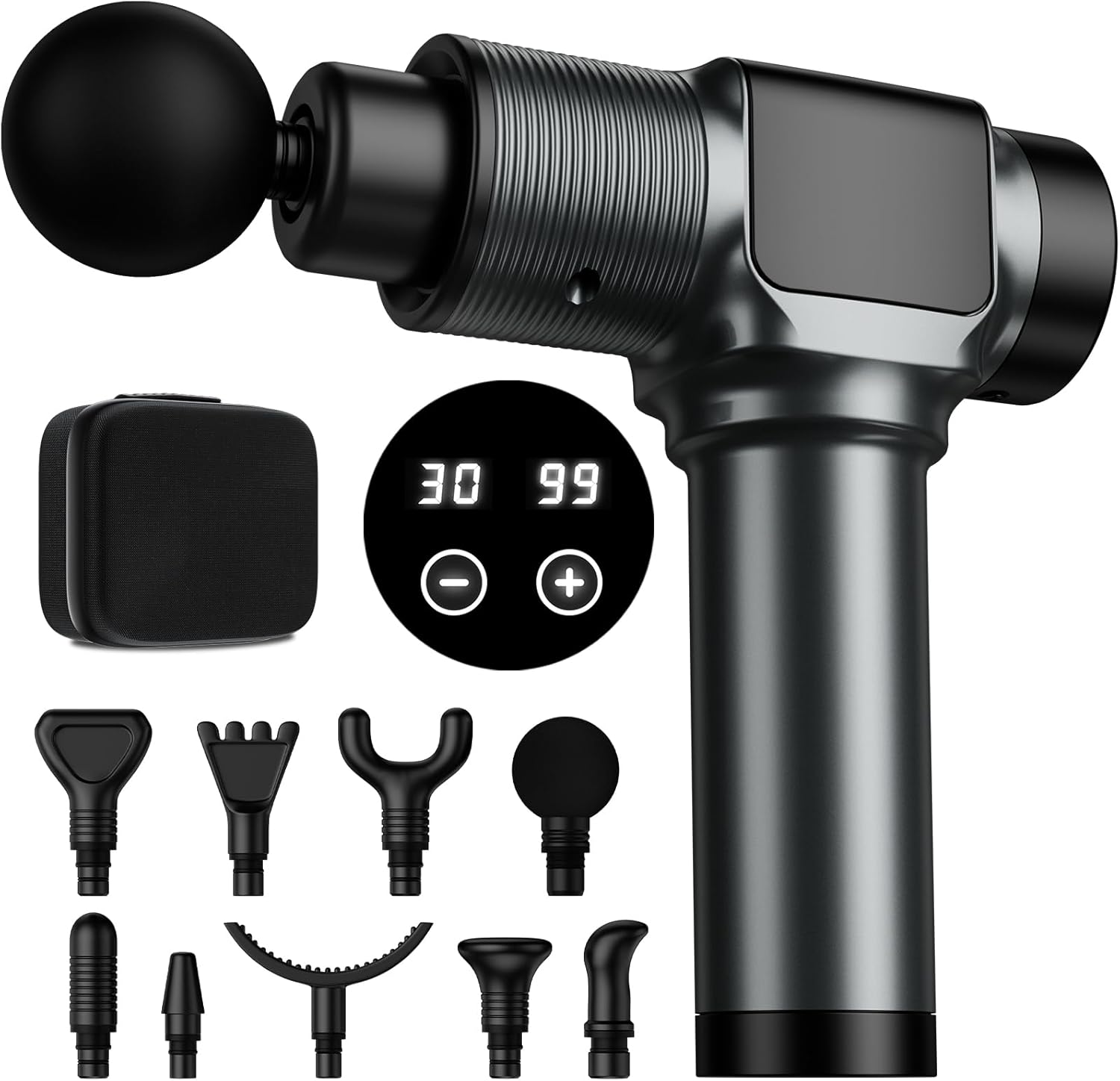 Massage Gun, Portable Deep Tissue Massager for Back Neck Muscle Relieve, Quiet Percussion Massage Gun with 30 Speeds and 9 Massage Heads, Relax Gifts for Dad Massage Gun, Portable Deep Tissue Massager for Back Neck Muscle Relieve, Quiet Percussion Massage Gun with 30 Speeds and 9 Massage Heads, Relax Gifts for Dad