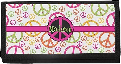 Peace Sign Canvas Checkbook Cover (Personalized)