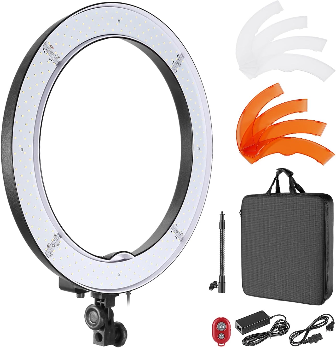Neewer 18Inch Ring Light, 55W Dimmable 5500K Light with 240 LEDs Color