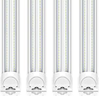 Vista 17 de Barrina - Luminarias LED para tienda de 2.4 m, 100 W, 15,000 lm, 6500 K, superbrillantes en color blanco, enlazables, con cubierta transparente