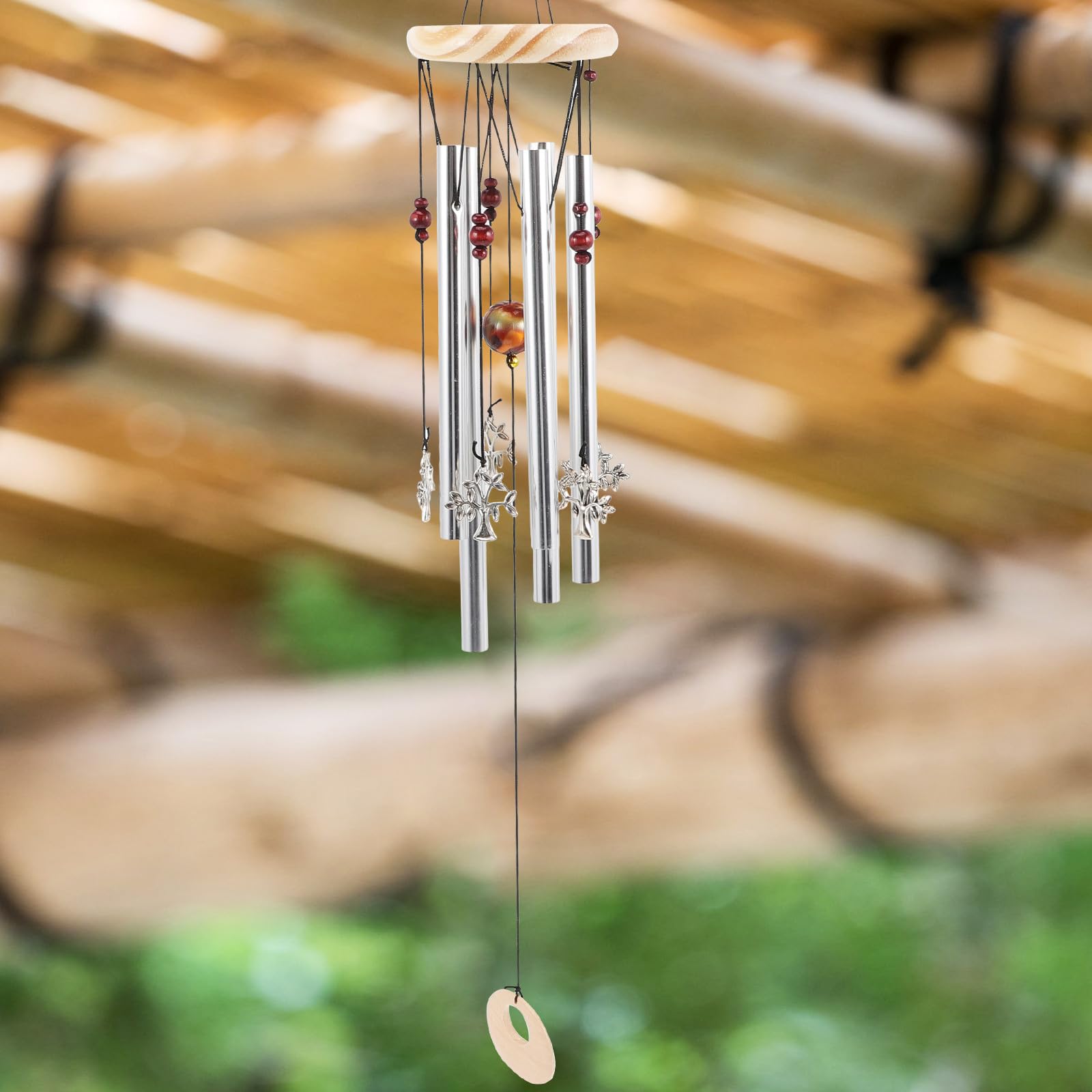 Tubi per Campanelli Eolici in Alluminio Argento 60 Pezzi Tubo Cavo di 6 Mm Facile da Appendere per Decorare Qualsiasi Luogo e Porta Posteriore