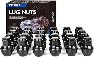 ZOFFI24pcs M14x1.5 One-Piece Black OEM Factory Style Large Acorn Seat Lug Nuts Replacement for 2015-2020 Ford F150 Expedition Lincoln Navigator Factory Wheels