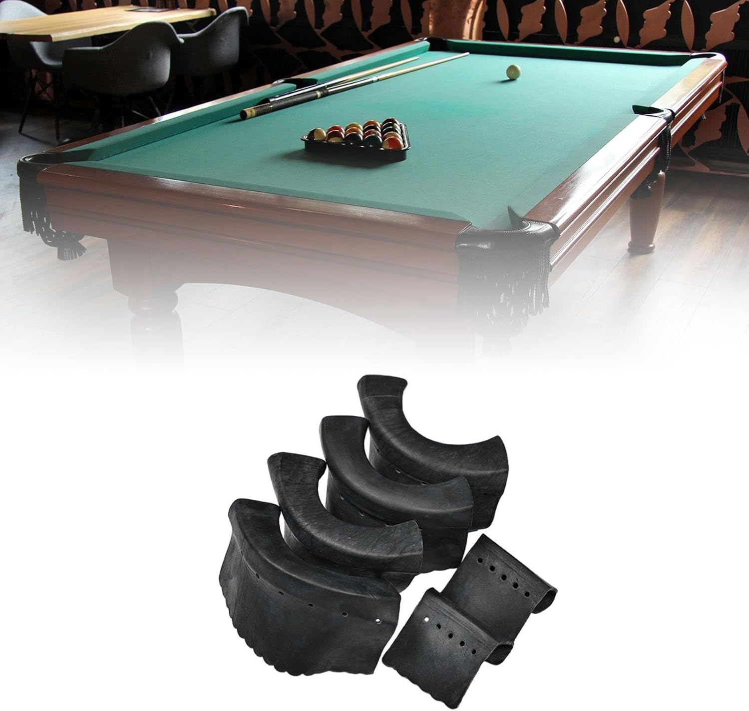 Billiard Hole Liners Set Billiard Table Pockets Paddeds Easy to Install Supplies Protectors Replacement for Games Beginners