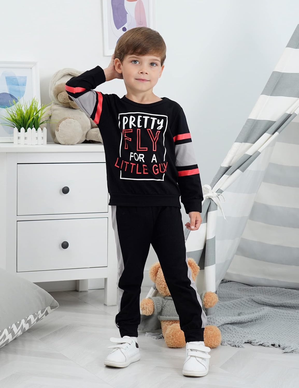 Toddler Boy Clothes Long Sleeve Pullover Sweatshirt Top Jogger Pant Sets 2 Piece Outfits Fall Winter Baby Boys - Image 3