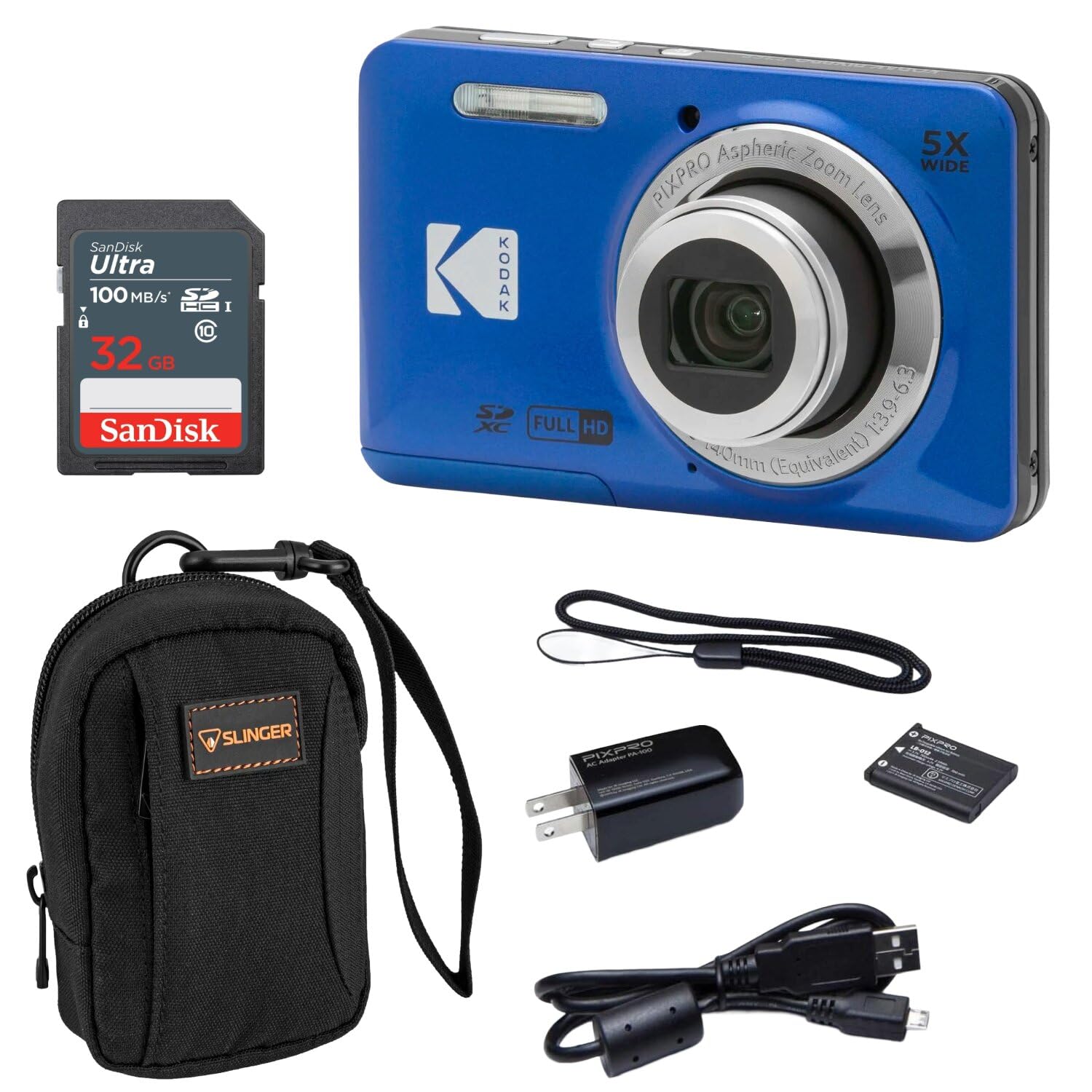 Kodak PIXPRO FZ55 デジタルカメラ16GB SDカード付き Amazon.com : Kodak Pixpro FZ55 Digital Camera Bundle, Includes