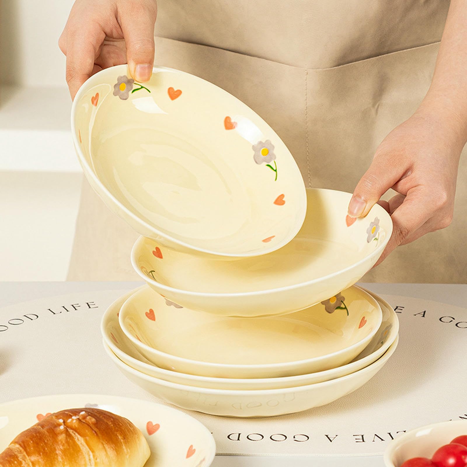 Miski do ryżu w stylu vintage, ceramiczne naczynia stołowe, japońska ceramika użytkowa, podszkliwiona, odporna na wysoką temperaturę, wykwintne i praktyczne naczynia