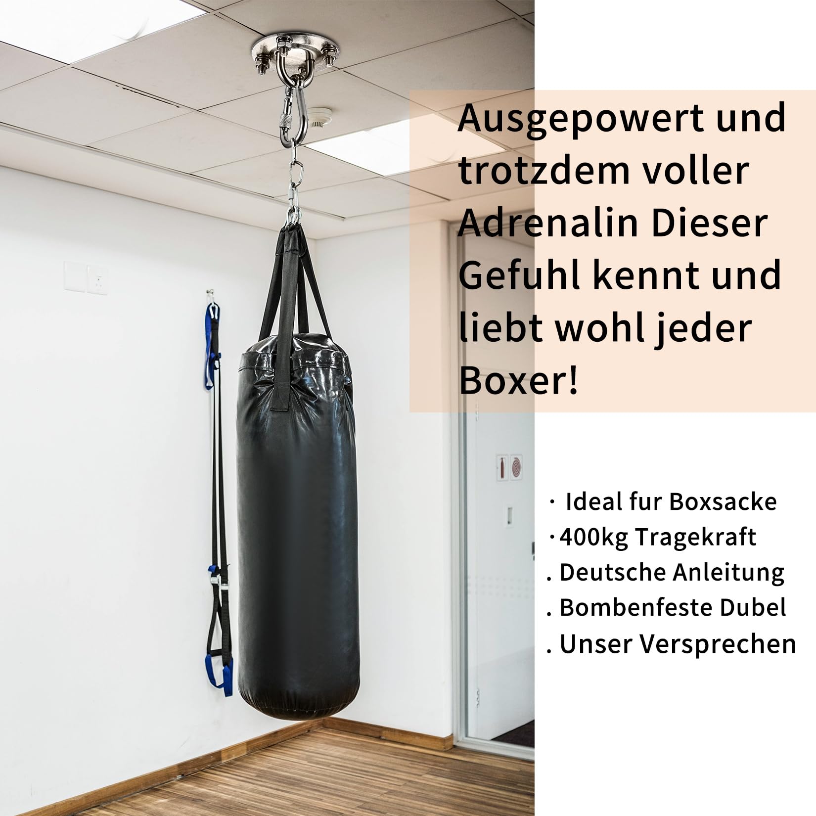 Gancio Da Soffitto Per Carichi Pesanti In Acciaio Inox 304 - Fino A 400 Kg, Per Travi Legno E Cemento - 4