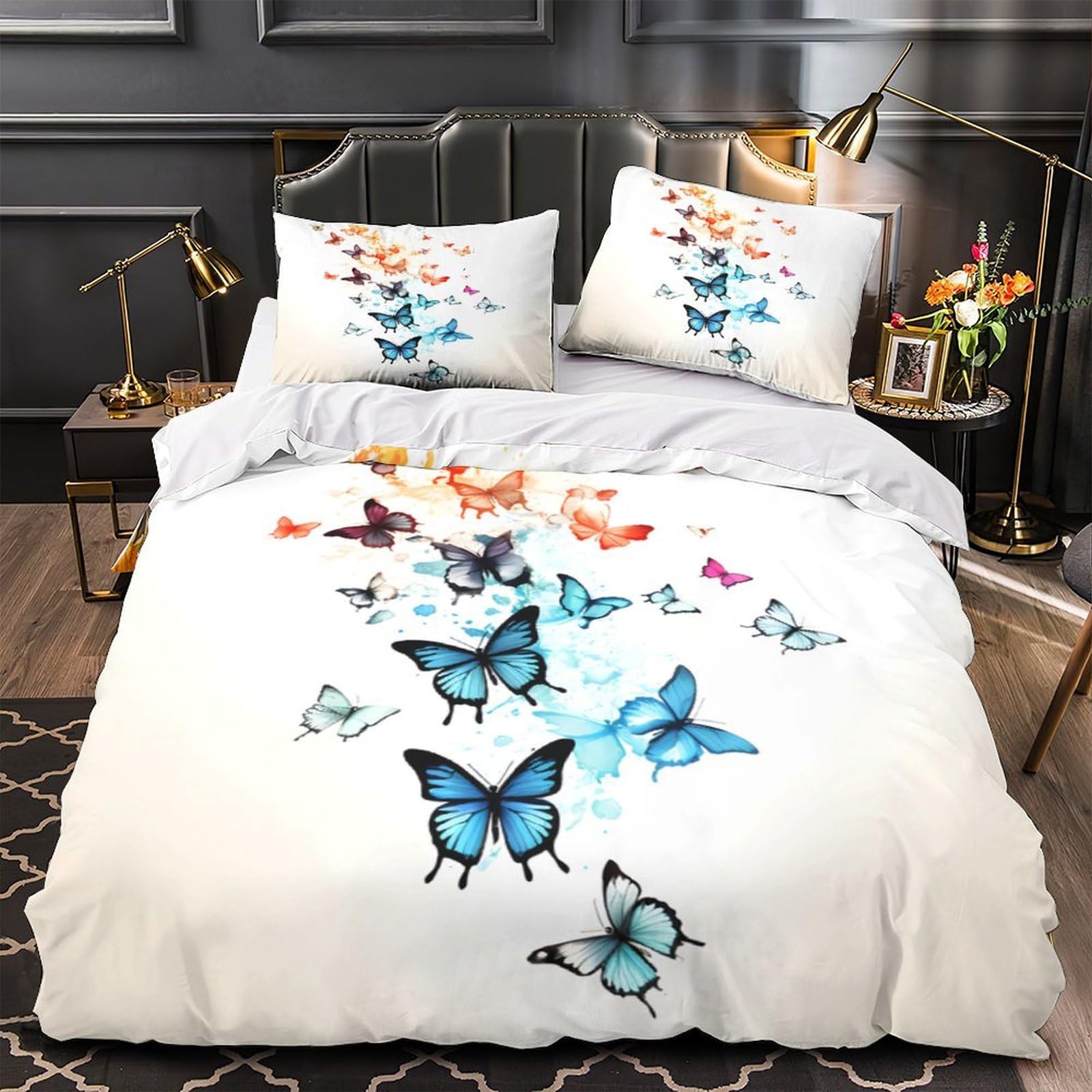 Housse de couette anti-acarien 135x200 fermeture éclair pour allergie
